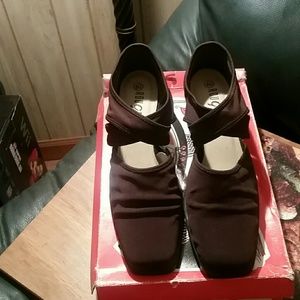 Brown high heel shoes